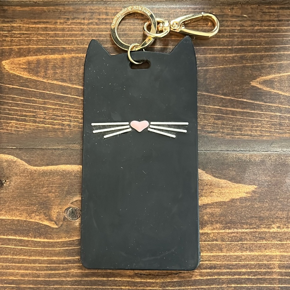 Kate Spade Black Cat ID Tag